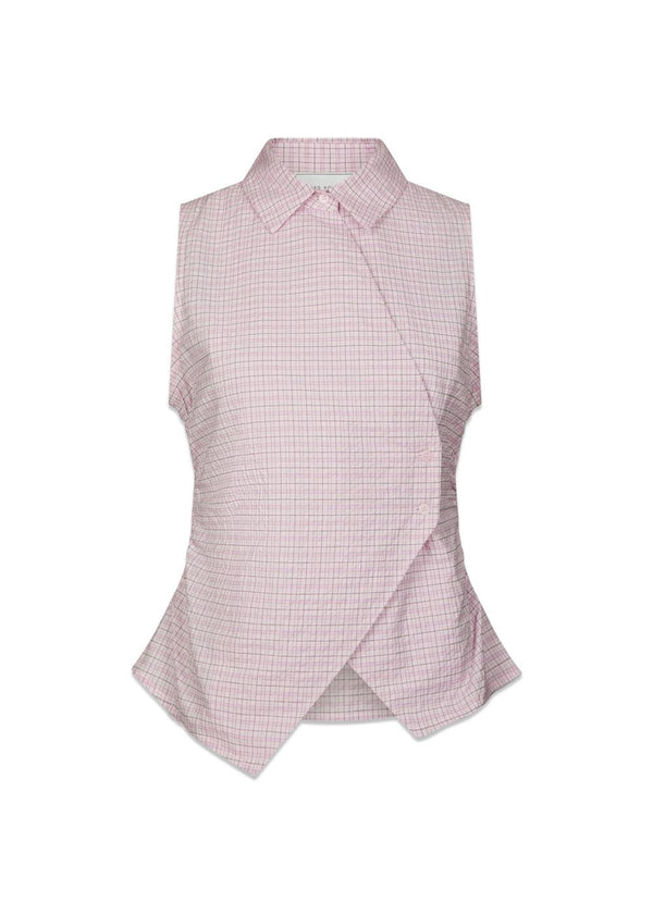 Celest Check Top - Light Pink-Top-Neo Noir-Butler Loftet