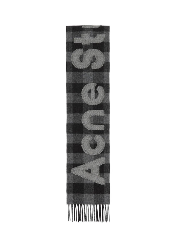 Check logo scarf- Black/Grey
