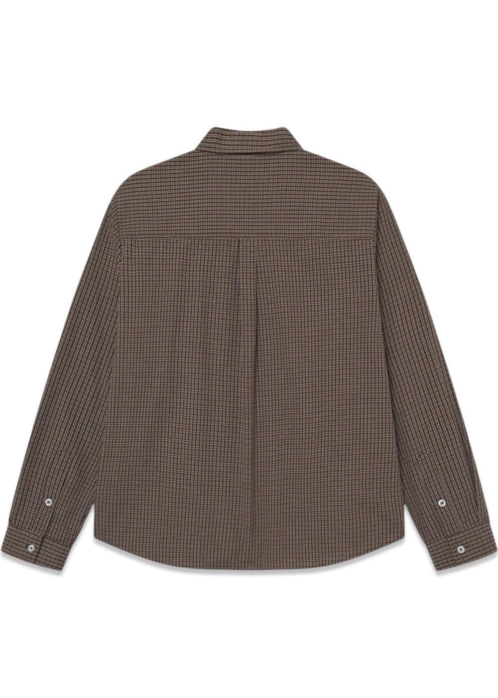 Checkered Shirt 'Brown' - Brown-Shirts-Globe Studios-Butler Loftet