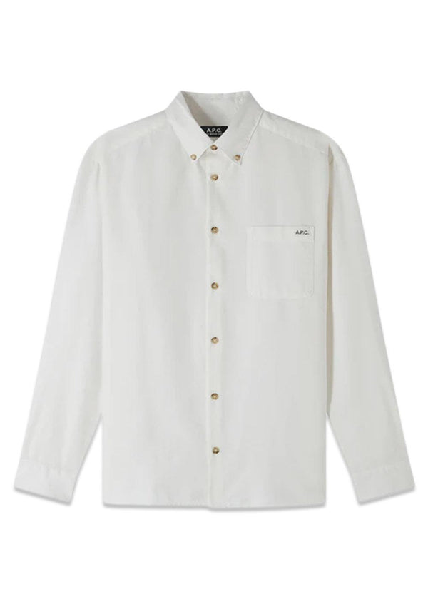 Chemise Mateo Logo - Blanc Casse-Shirts-A.P.C-Butler Loftet
