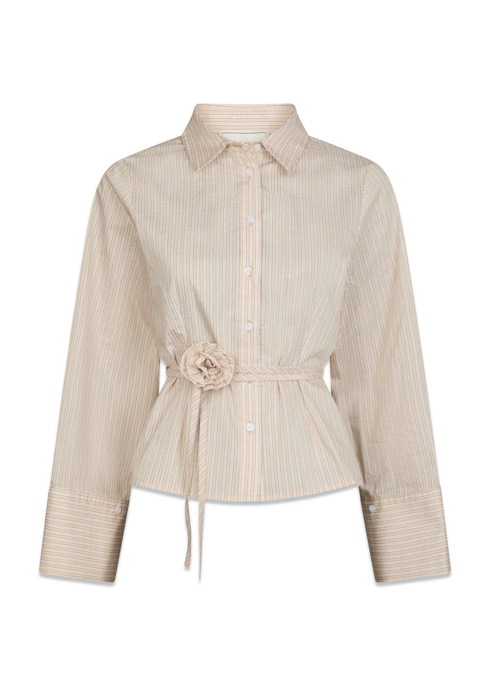 Clarida Rose Stripe Shirt - Light Yellow-Shirts-Neo Noir-Butler Loftet