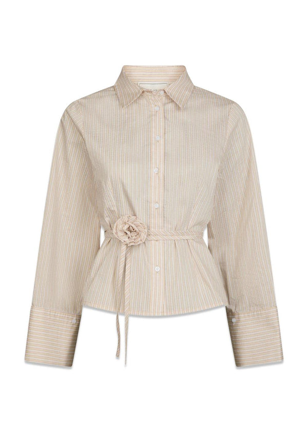 Clarida Rose Stripe Shirt - Light Yellow-Shirts-Neo Noir-Butler Loftet