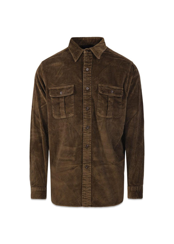 Classic Fit Corduroy Long Sleeve - Brown