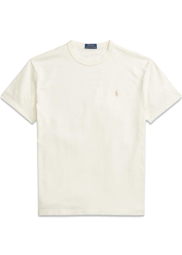 Classic Fit Jersey Crewneck T-Shirt - Clubhouse Cream-T-shirts-Ralph Lauren-Butler Loftet