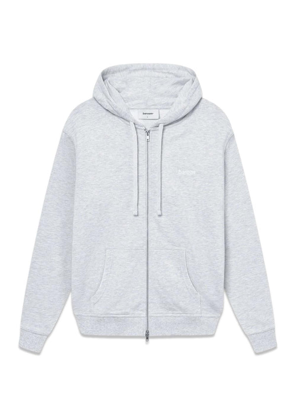 Classic Logo Zip Hoodie - Cloudy Grey-Hoodies-Bareen-Butler Loftet