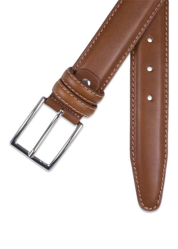 Cognac Full Grain Leather Belt - Cognac-Belts-Portia-Butler Loftet