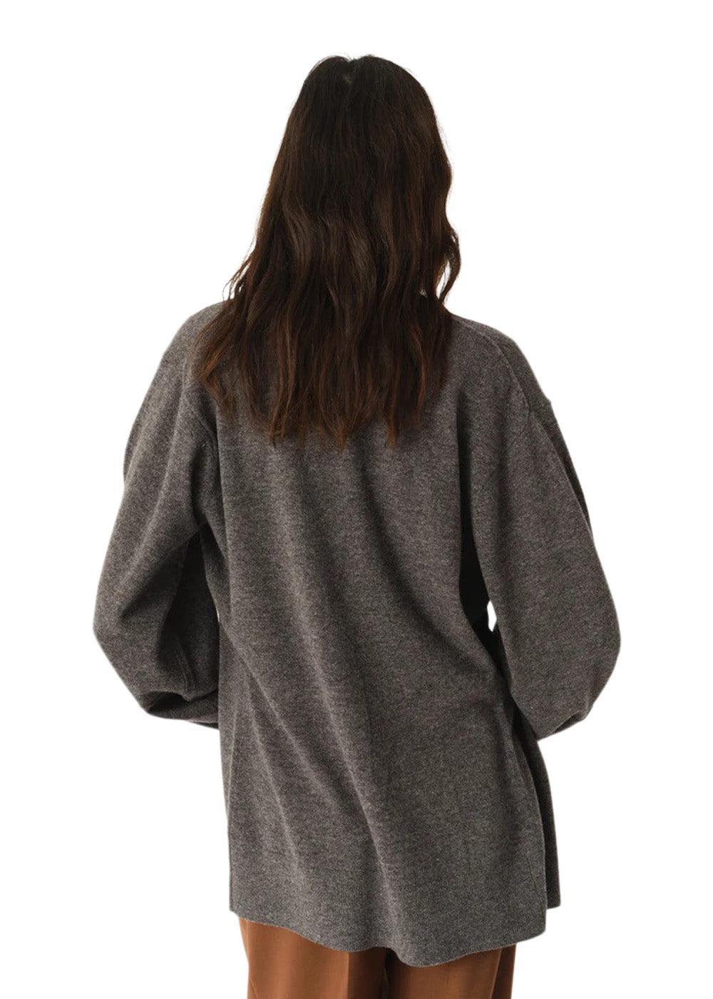 Como Sleeve Cardigan - Grey Melange-Knitwear-The Garment-Butler Loftet