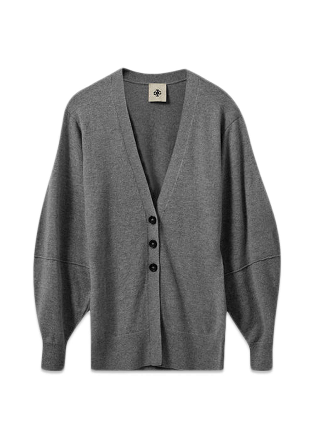 Como Sleeve Cardigan - Grey Melange-Knitwear-The Garment-Butler Loftet