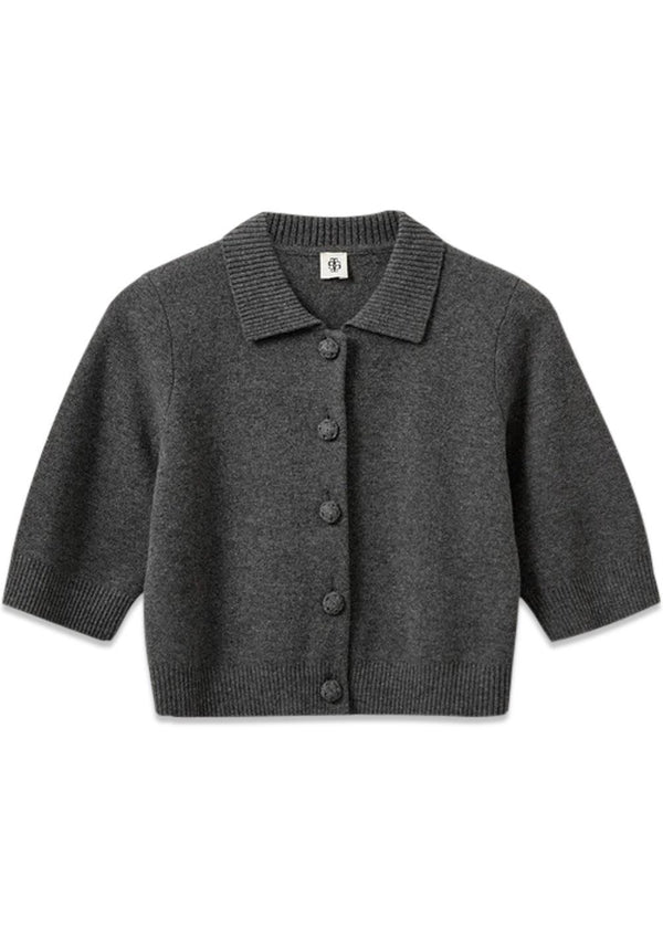 Como short Cardigan - Grey Melange-Knitwear-The Garment-Butler Loftet