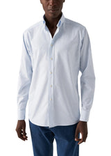 Contemparary-Striped Oxford - White Blue