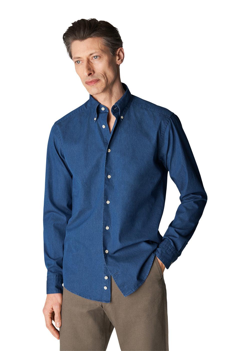 Contemporary - Navy Blue Light Denim Shirt - Denim Blue