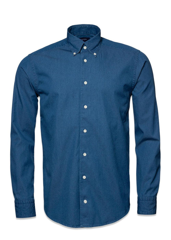 Etons Contemporary - Navy Blue Light Denim Shirt - Denim Blue. Køb shirts her.