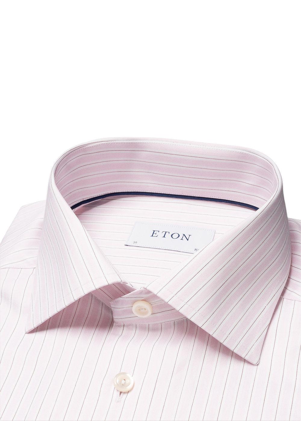 Contemporary Striped Signature Twill Shirt - Pink