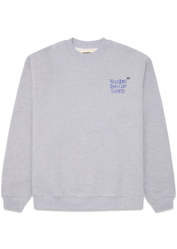 Cope Zhen Crew - Grey Melange-Sweatshirts-Woodbird-Butler Loftet