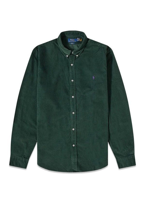 Ralph Laurens Corduroy Shirt Slim Fit - Dark Green. Køb shirts her.