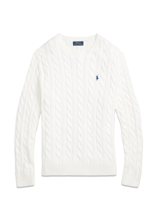 Cotton Cable Knit - White-Knitwear-Ralph Lauren-Butler Loftet