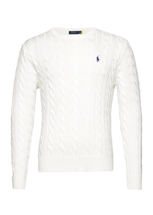 Cotton Cable Knit - White-Knitwear-Ralph Lauren-Butler Loftet