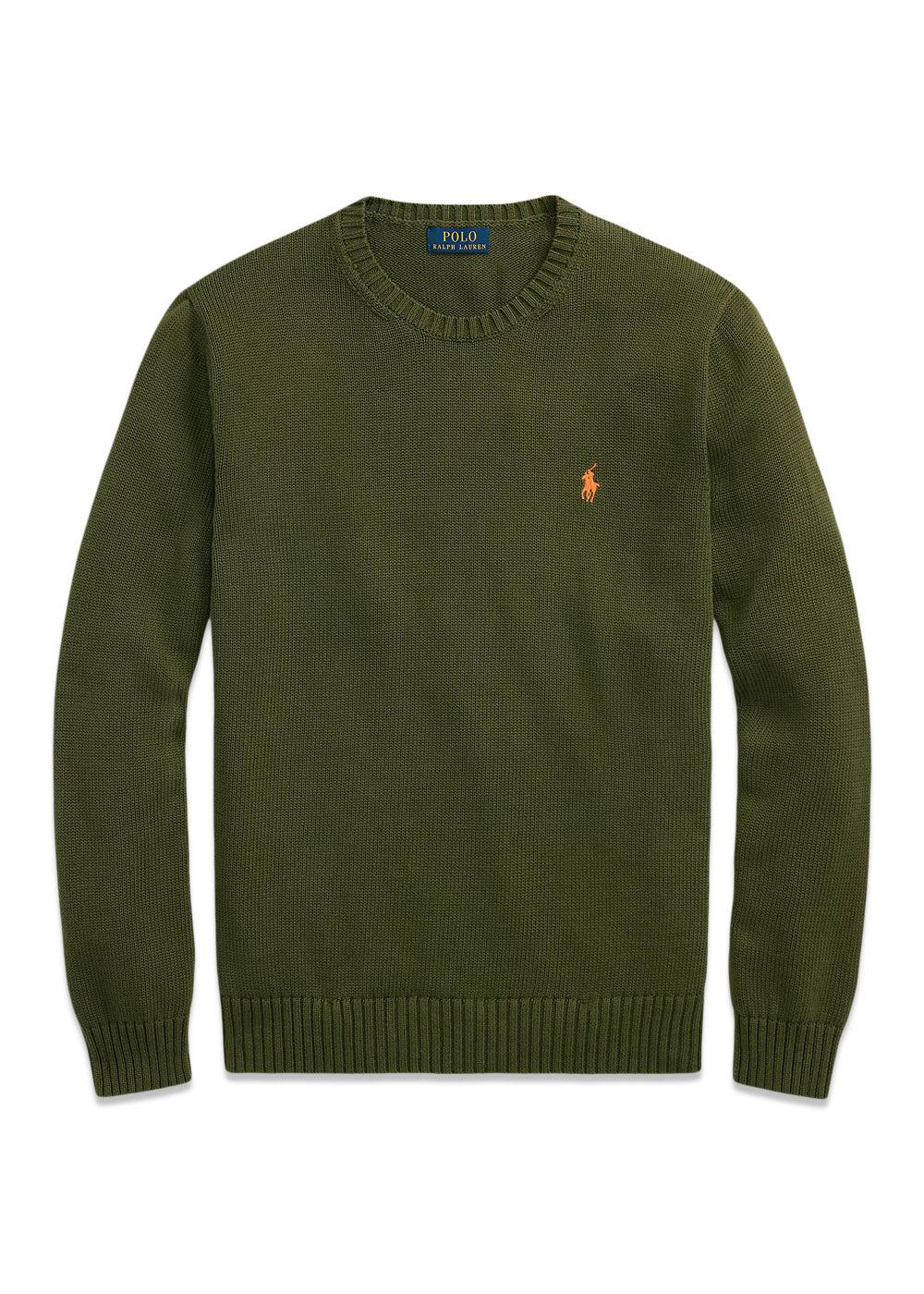 Cotton Crewneck Sweater - New Olive