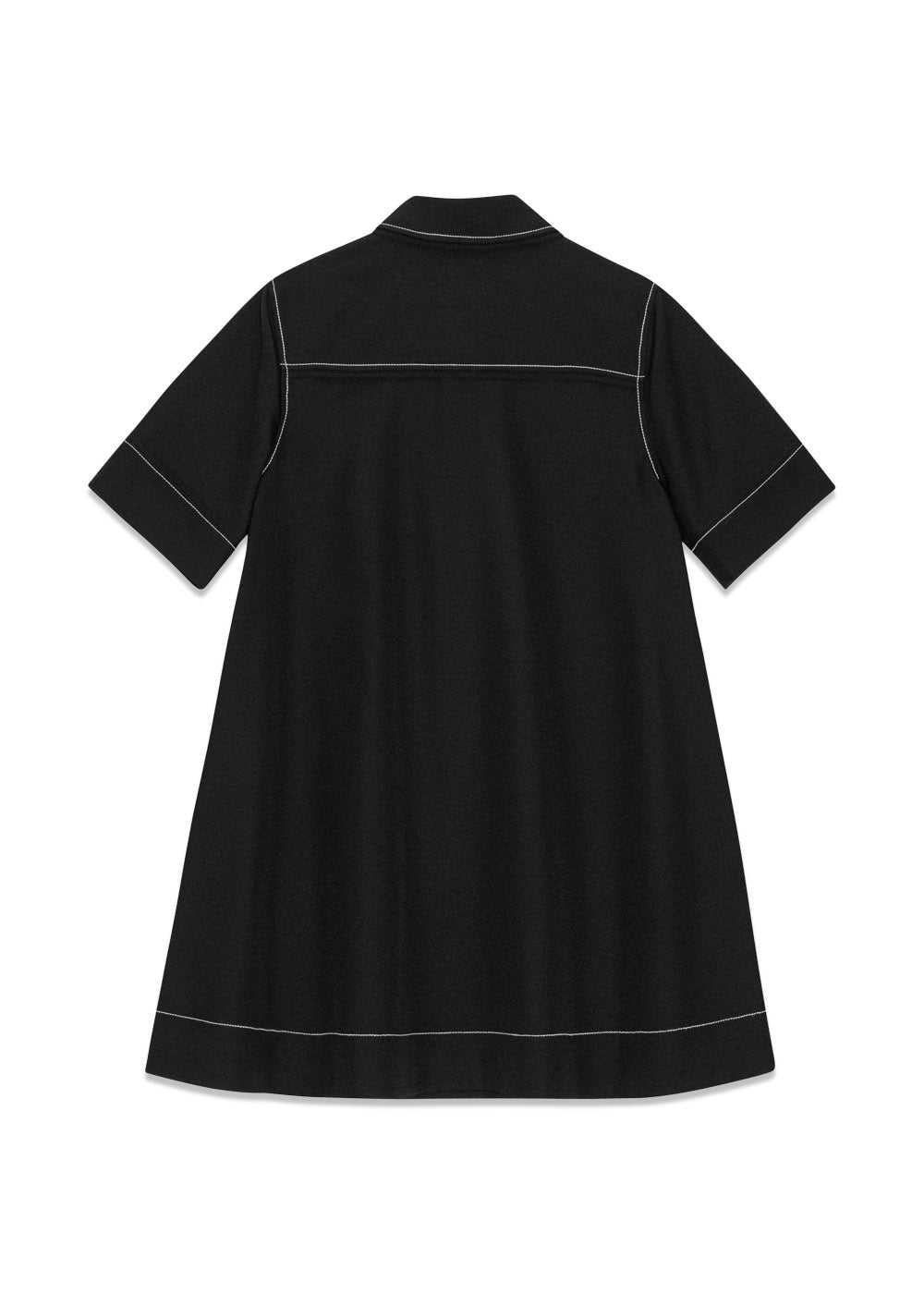 Crepe Sable Mini Dress - Black