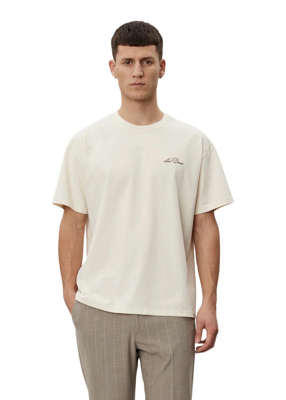 Crew T-Shirt - Light Ivory/Walnut