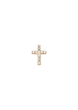 Cross Crystal Stud - Fg, Goldplated