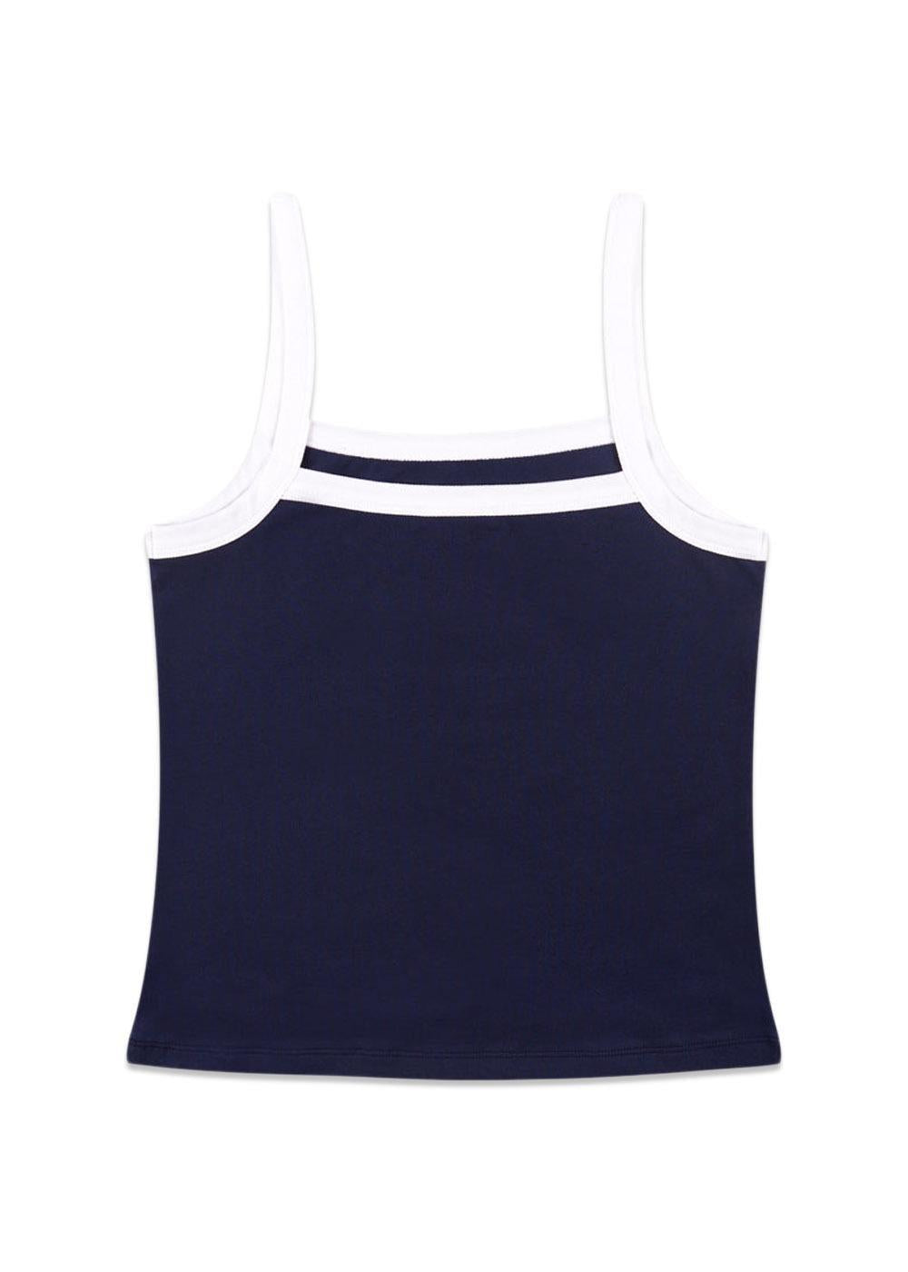 Crown Tennis Pique Tank - Dark Navy/White-Top-Sporty & Rich-Butler Loftet