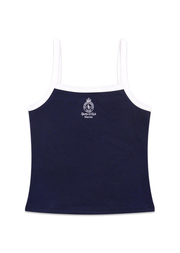 Crown Tennis Pique Tank - Dark Navy/White-Top-Sporty & Rich-Butler Loftet