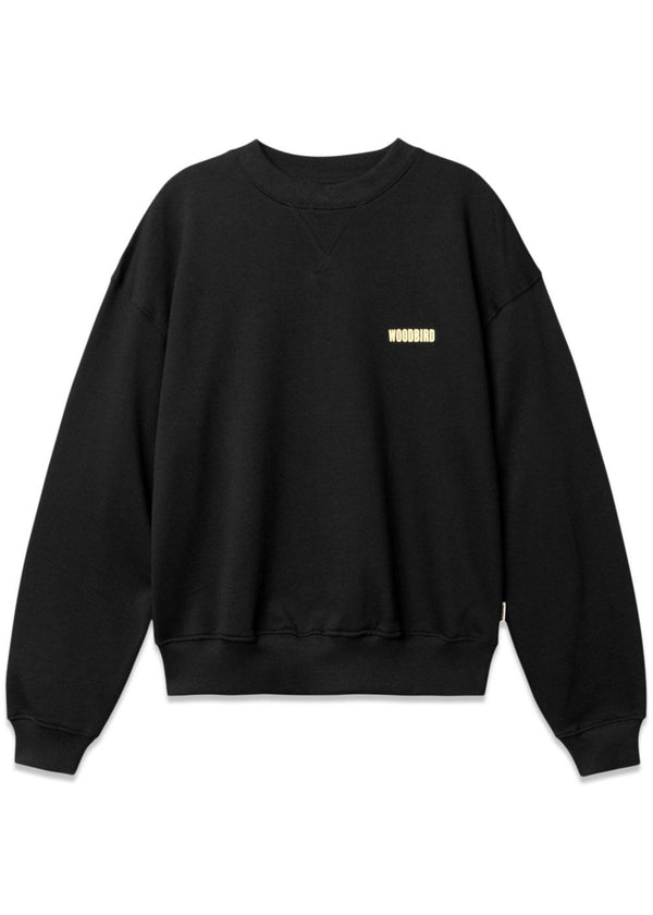 Cupe Lion Crew - Black-Sweatshirts-Woodbird-Butler Loftet