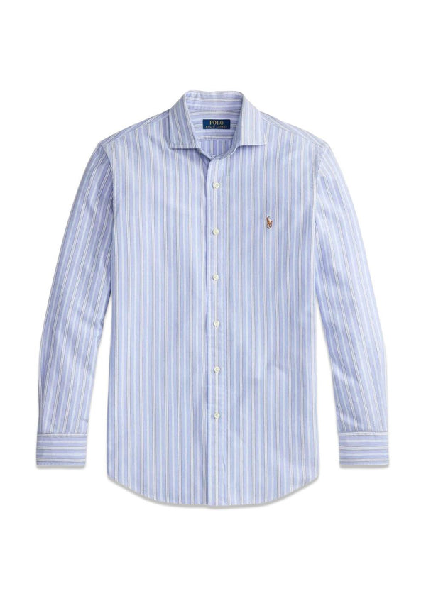Custom Fit Striped Oxford Shirt - Blue Multi-Shirts-Ralph Lauren-Butler Loftet