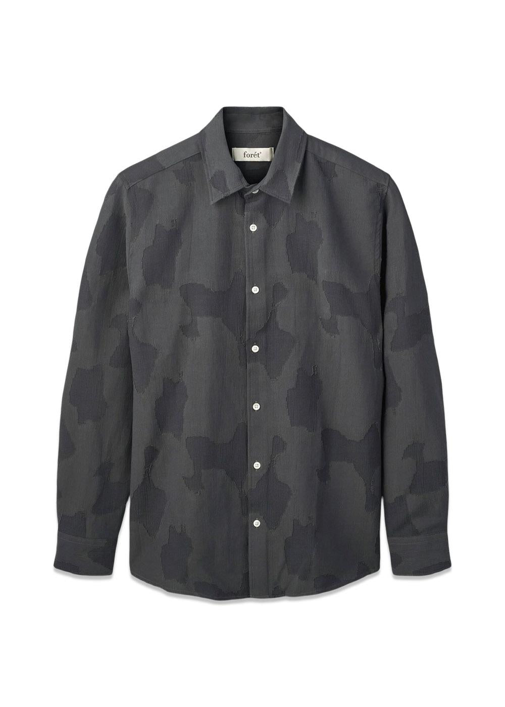 DAWN JACQUARD SHIRT - Dark Grey-Shirts-Forét-Butler Loftet