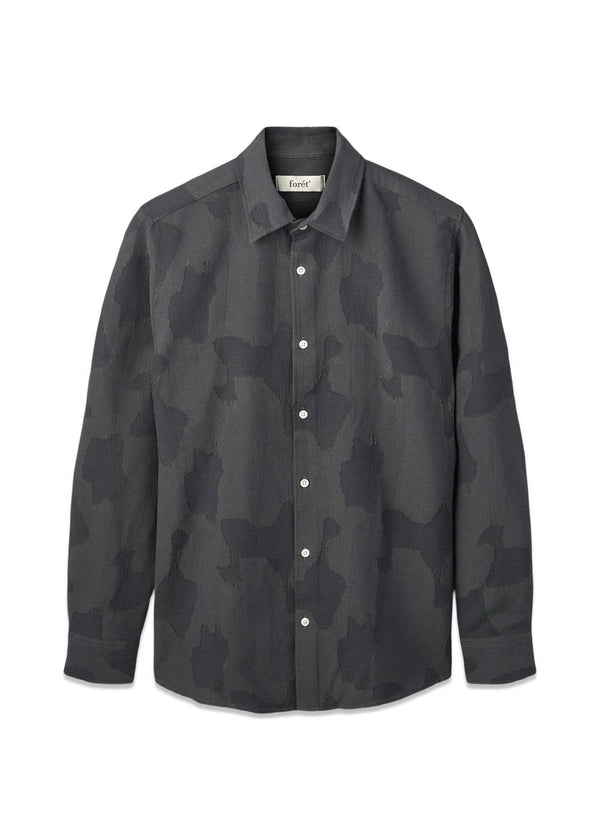DAWN JACQUARD SHIRT - Dark Grey-Shirts-Forét-Butler Loftet
