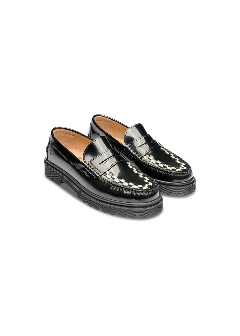 DUNCAN - Black/White Polido-Shoes-Playboy Footwear-Butler Loftet