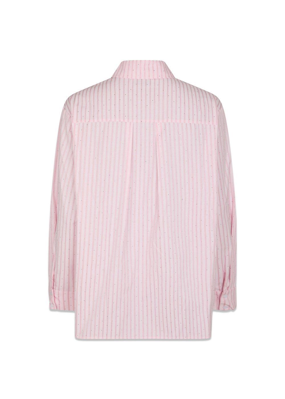 Dalma Soft Stripe Stone Shirt - Pink-Shirts-Neo Noir-Butler Loftet