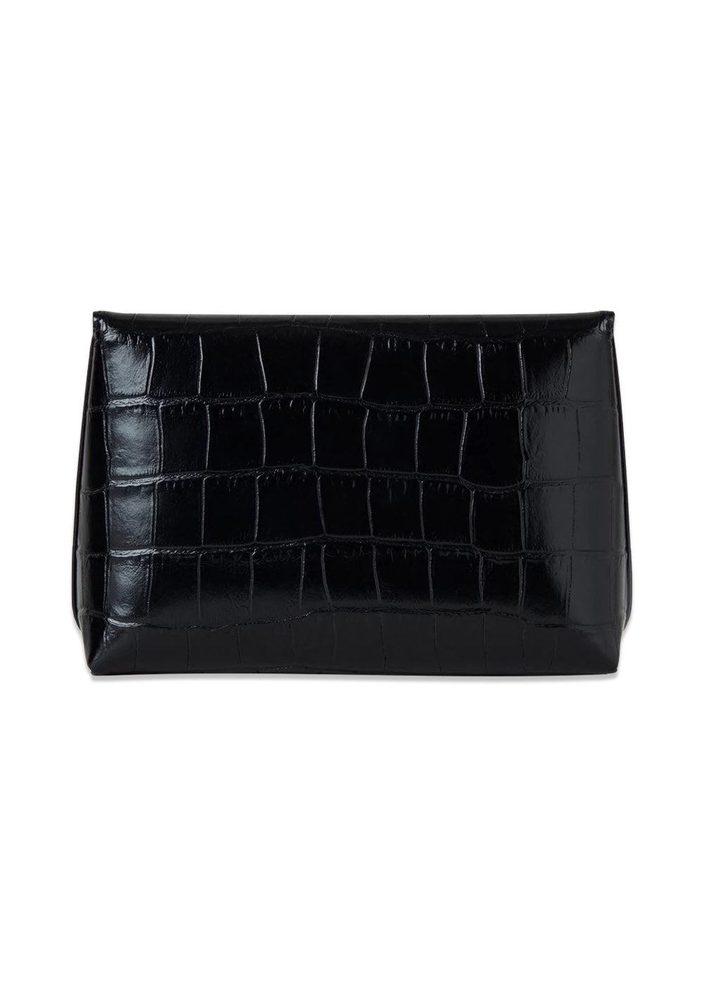 Darley Cosmetic Pouch - Black Shiny Small Croc