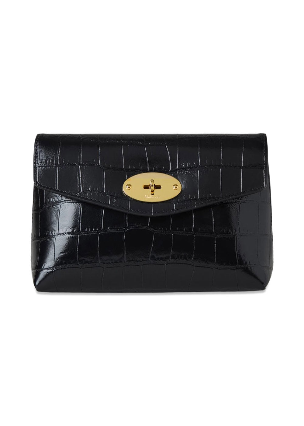 Darley Cosmetic Pouch - Black Shiny Small Croc