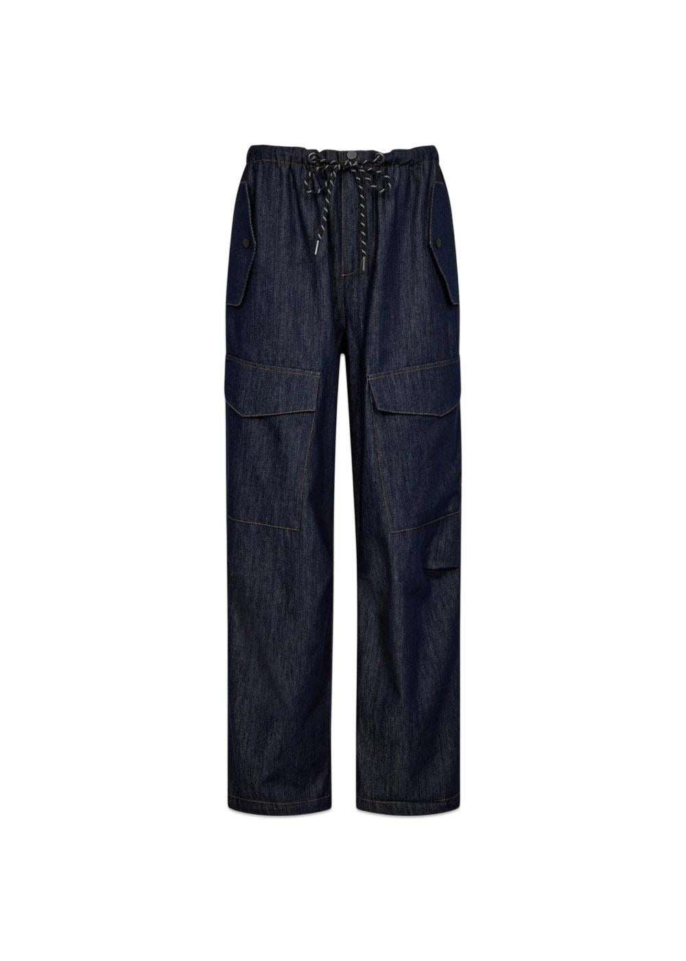 Denim Cargo Pull On Trouser - Dark Denim-Pants-HAUTE L’AMITIÉ-Butler Loftet