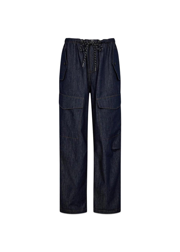 Denim Cargo Pull On Trouser - Dark Denim-Pants-HAUTE L’AMITIÉ-Butler Loftet