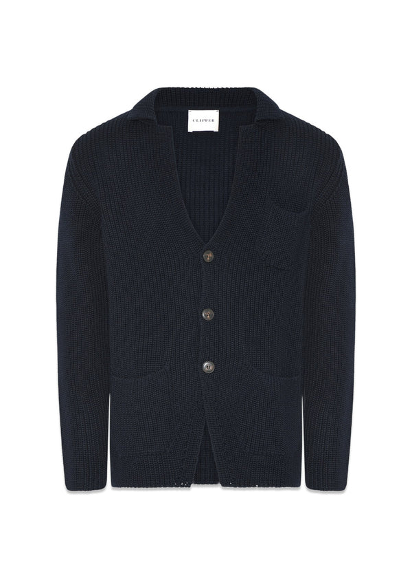 Derby Knit Blazer - Navy