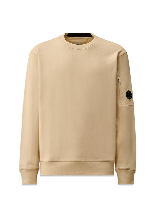 Diagonal Raised Fleece Crewneck Lens - Frozen Dew-Sweatshirts-C.P. Company-Butler Loftet