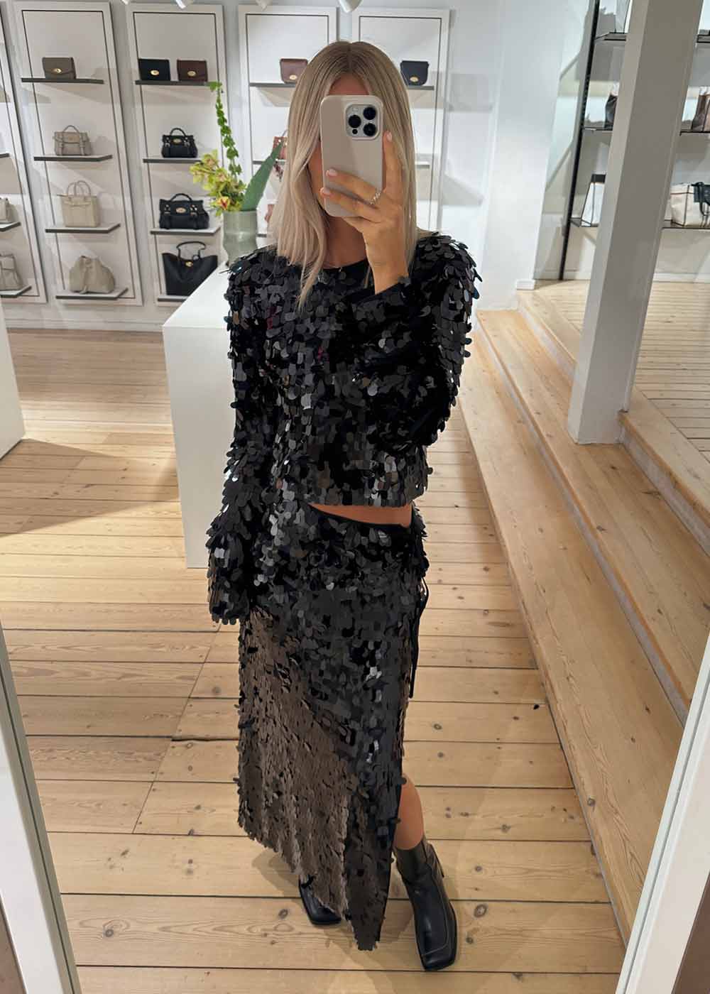 Diamond Blouse - Black-Blouses-Oval Square-Butler Loftet
