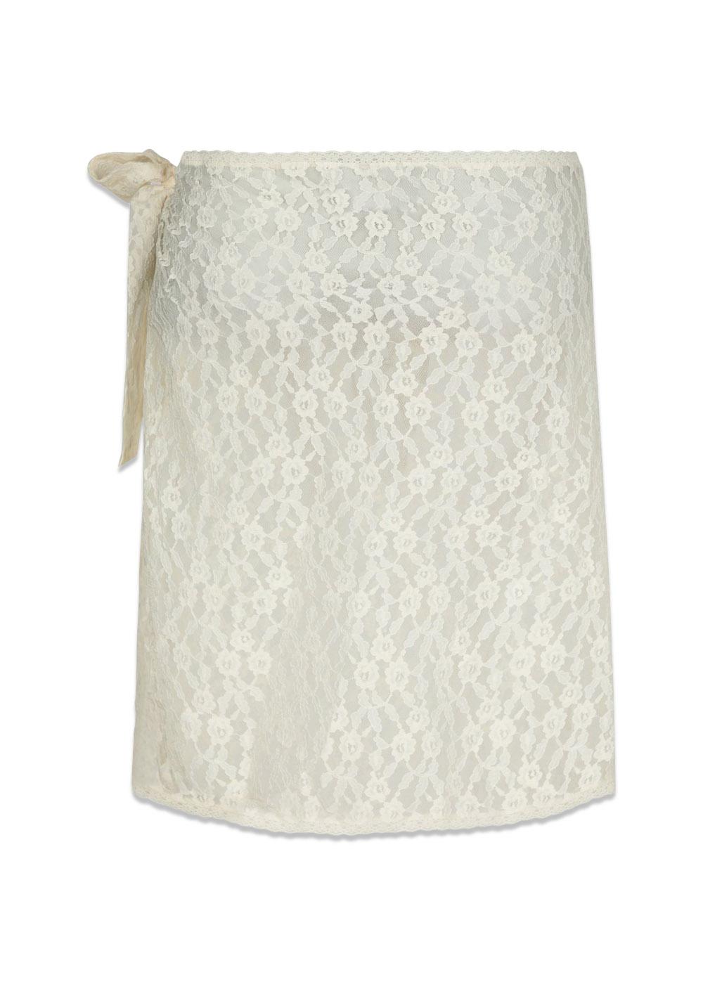 Diffana Wrap Skirt - Creme-Skirts-Neo Noir-Butler Loftet
