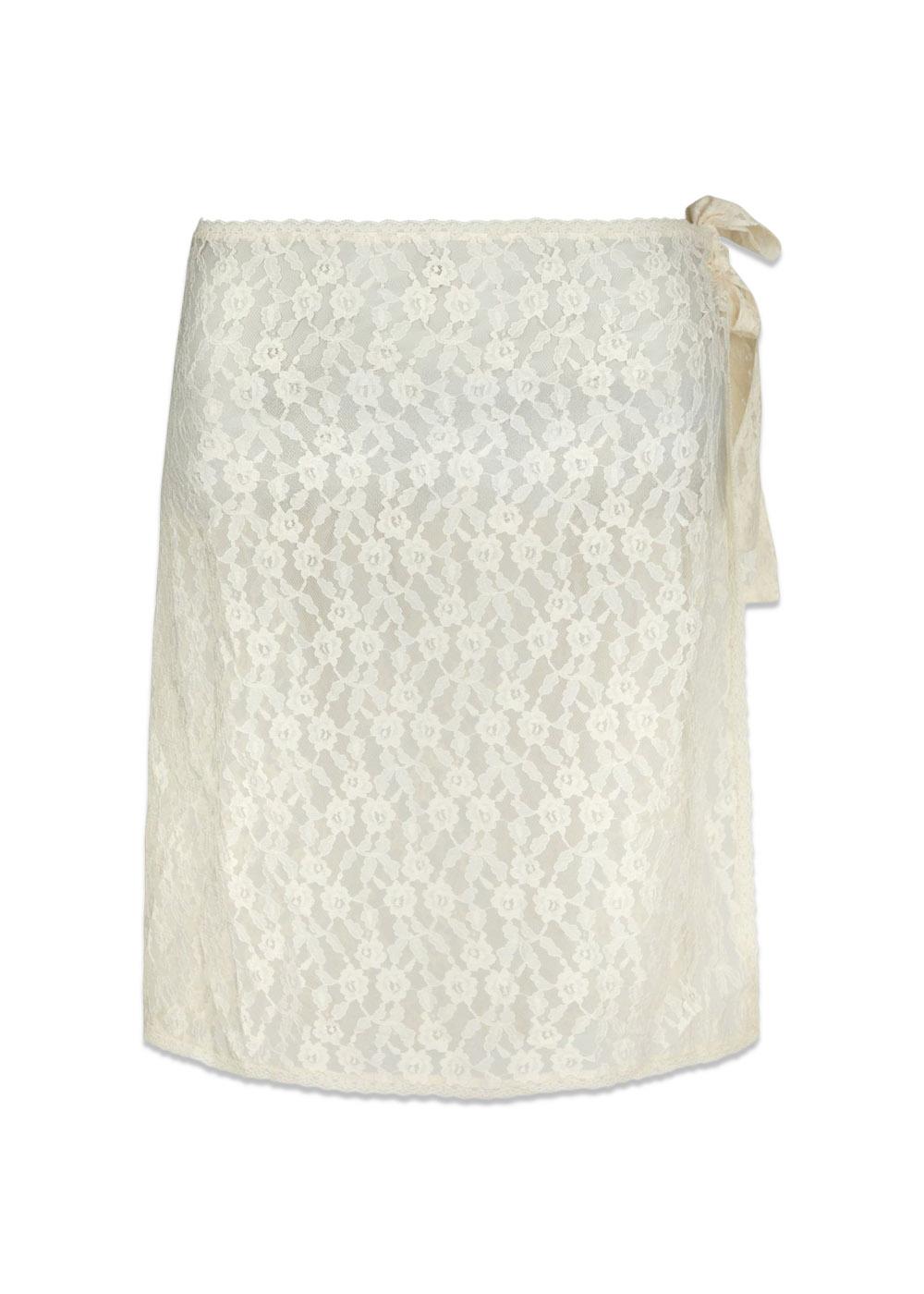 Diffana Wrap Skirt - Creme-Skirts-Neo Noir-Butler Loftet