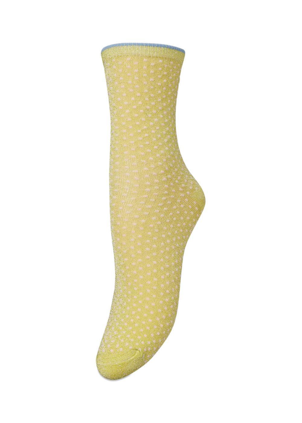 Dina Small Dots - Popcorn Yellow-Socks/stockings-BeckSöndergaard-Butler Loftet