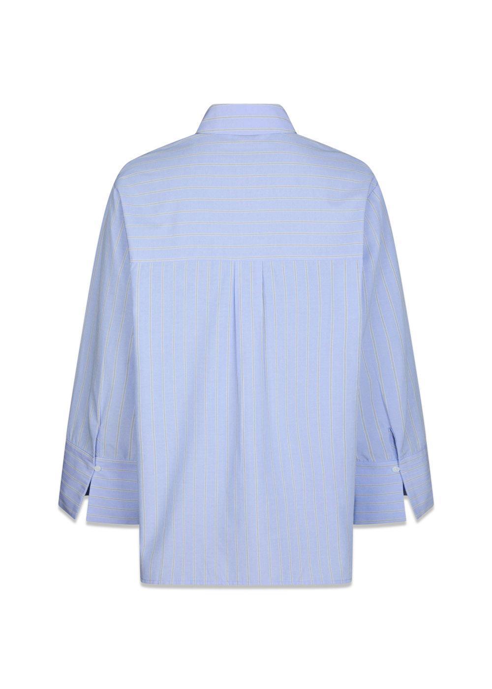 Dita Twin Stripe Shirt - Light Blue-Shirts-Neo Noir-Butler Loftet