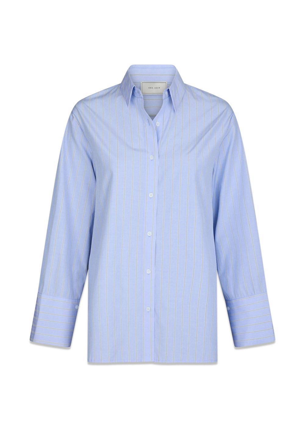 Dita Twin Stripe Shirt - Light Blue-Shirts-Neo Noir-Butler Loftet