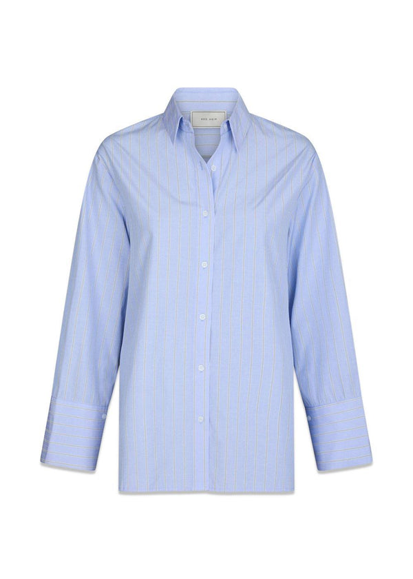 Dita Twin Stripe Shirt - Light Blue-Shirts-Neo Noir-Butler Loftet