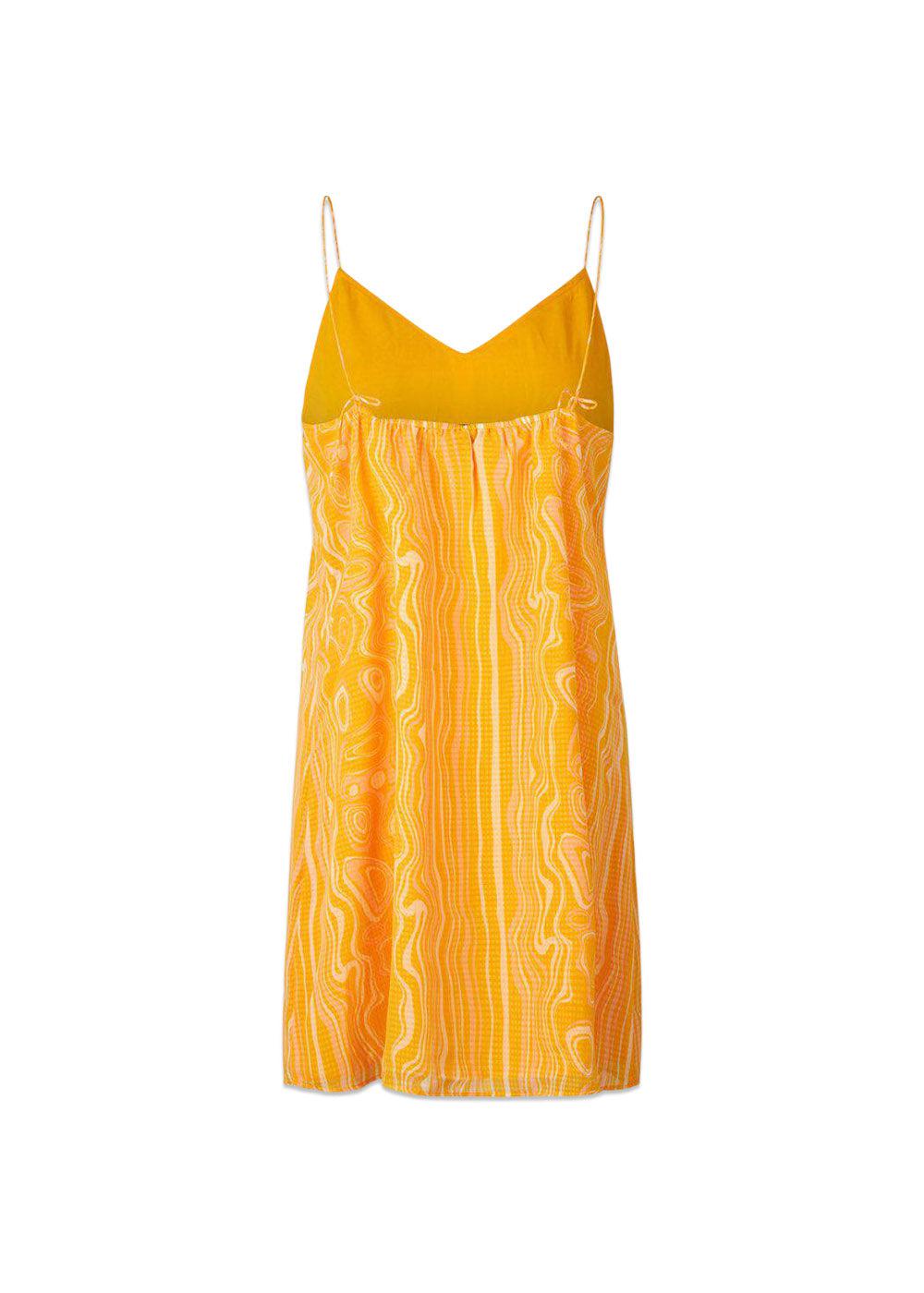 DonteMD print strap dress - Peachy Swirl