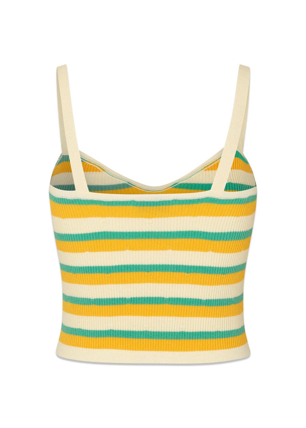 DorisMD top - Jade Gold Stripe