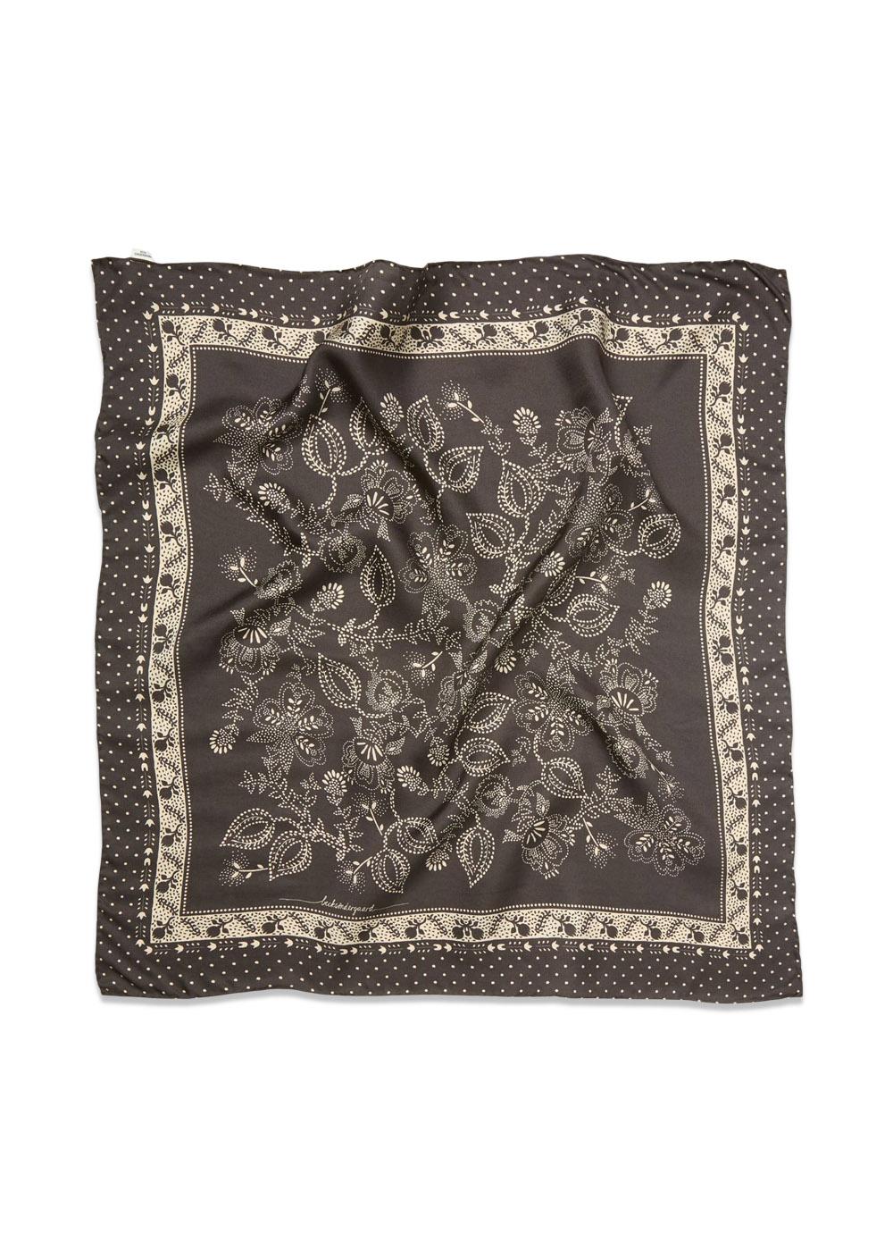 Dotted Flora Sia Scarf - Hot Fudge Brown-Scarf-BeckSöndergaard-Butler Loftet