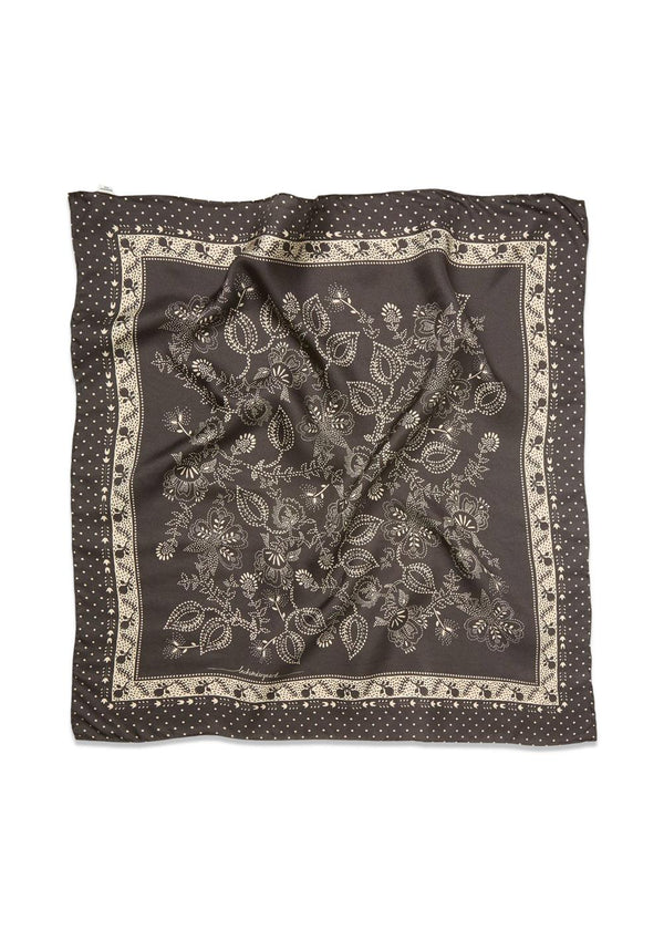 Dotted Flora Sia Scarf - Hot Fudge Brown-Scarf-BeckSöndergaard-Butler Loftet